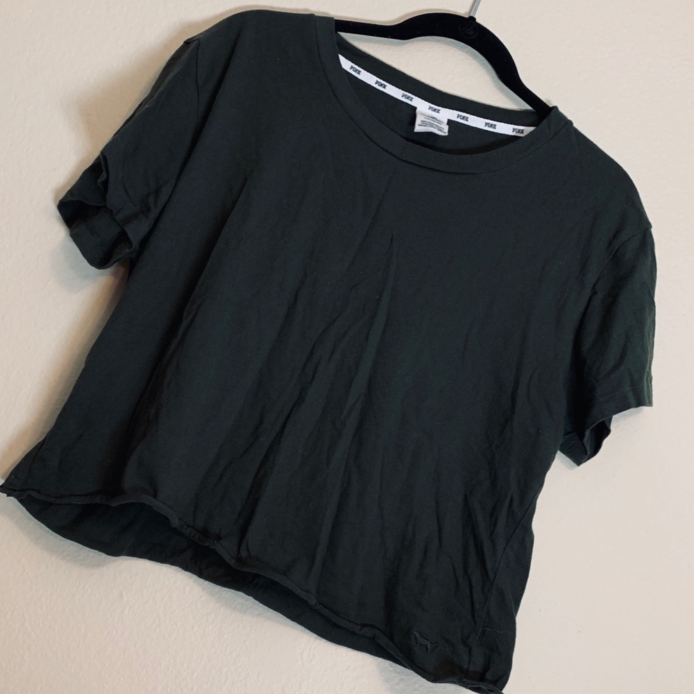 PINK Victoria’s Secret Olive Green Crop Top